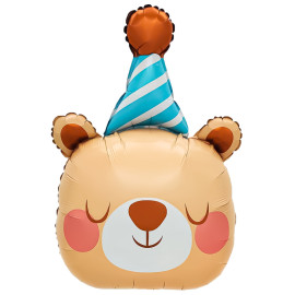 Воздушный шар мишка в колпачке