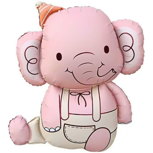 Воздушный шар Слоник в колпачке, Розовый-1