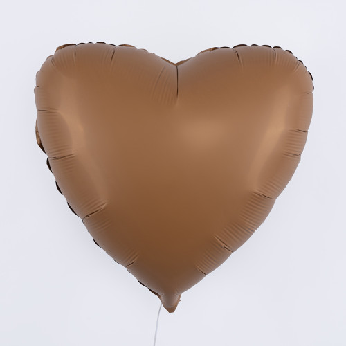 Воздушный шар сердце коричневое-1