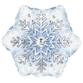 Воздушный шар снежинка