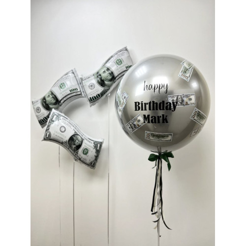 Композиция воздушных шаров 100 DOLLAR-1