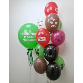 Композиция воздушных шаров Minecraft