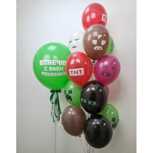 Композиция воздушных шаров Minecraft-1