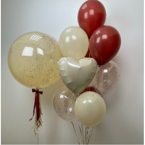 Композиция воздушных шаров Цвета вина Мерло!-1