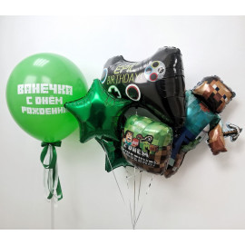 Композиция воздушных шаров Minecraft №2