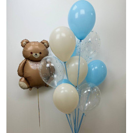 Композиция воздушных шаров милый мишка