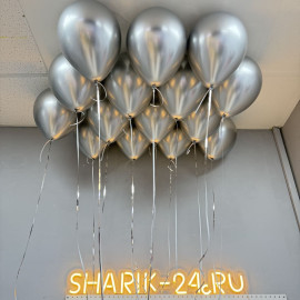 Воздушные шары хром серебро