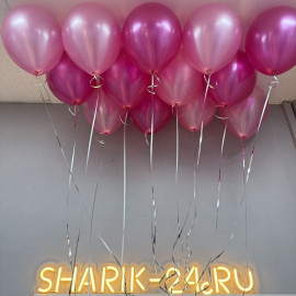 Шары розовые и фуксия металлик