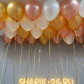 Шарики металлик цвет: золото, белый, розовое золото