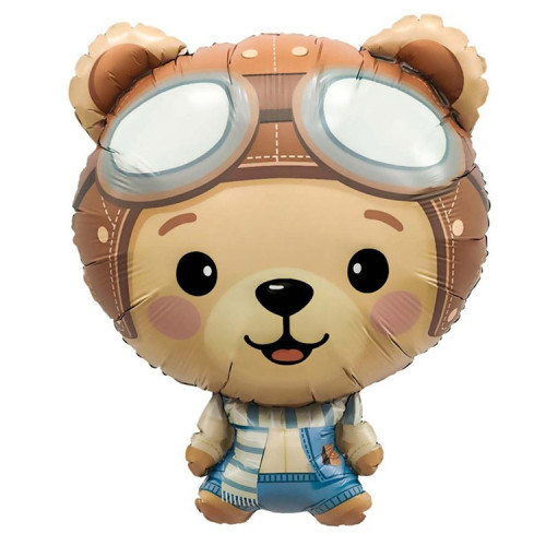 Фольгированный шар медведь пилот-1