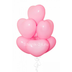 Воздушные шары сердца розовые