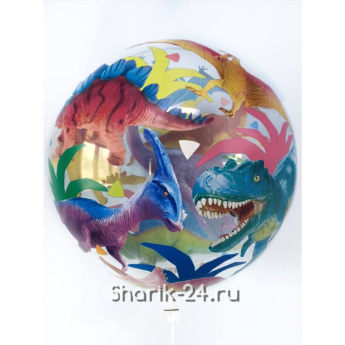Воздушный шар баблс динозавры -1