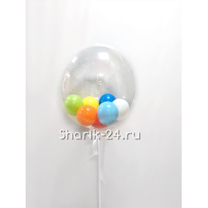 Воздушный шар баблс с шариками внутри