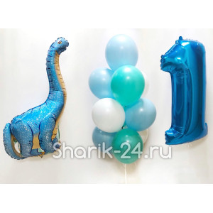 Композиция из шаров динозавр (цифра на выбор)