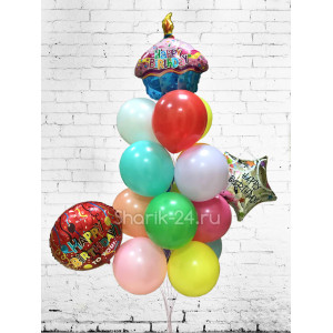 Букет из шаров с днем рождения