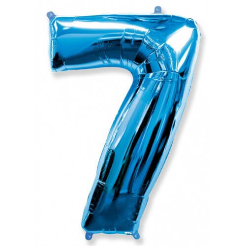 Воздушный шар цифра 7 синяя-1