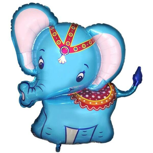 Фольгированный шар Слонёнок голубой