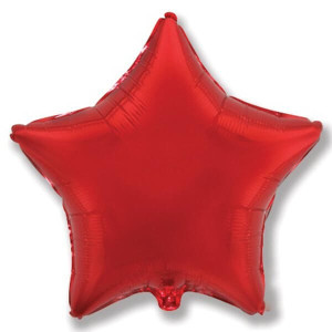 Воздушный шар звезда красная