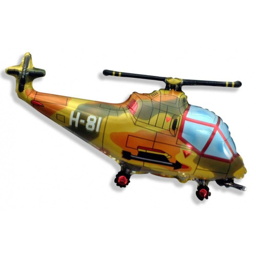 Фольгированный шар военный вертолет-1