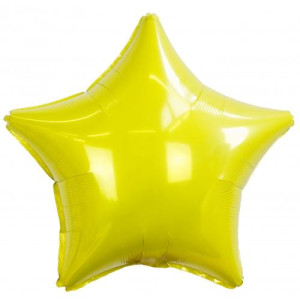 Воздушный шар звезда желтая
