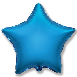 Воздушный шар звезда синяя