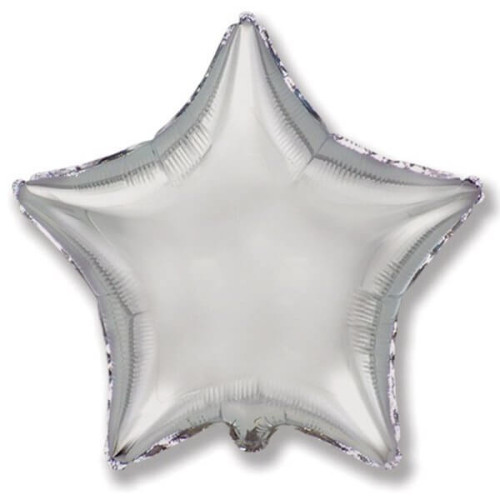 Воздушный шар звезда серебро-1