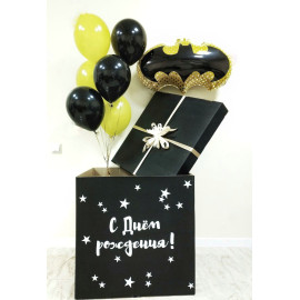 Композиция шаров Бэтмен в черной коробке