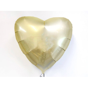 Воздушный шар сердце золото сатин