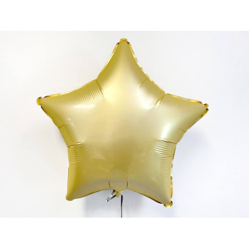 Воздушный шар Звезда золото сатин
