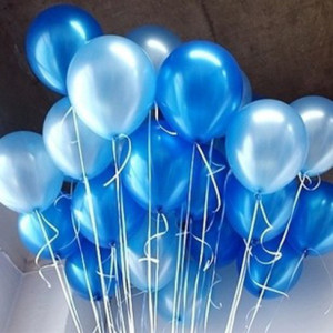 Воздушные шары металлик (Синие, голубые)