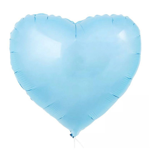 Большой воздушный шар сердце голубое