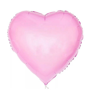 Большой воздушный шар сердце розовое