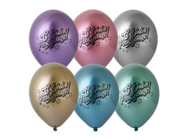 Воздушные шары хром с днём рождения