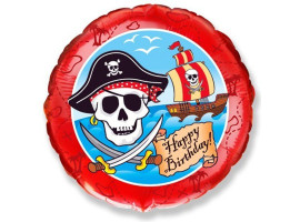 Фольгированный шар с днём рождения пираты