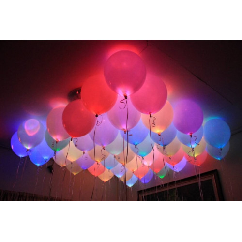 Светящиеся воздушные шары разноцветные-1