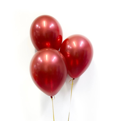 Воздушные шары хром красный-1