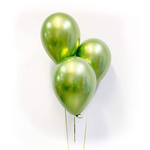 Воздушные шары хром салатовый-1