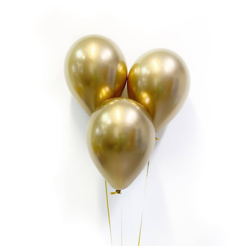 Воздушные шары хром золото-1