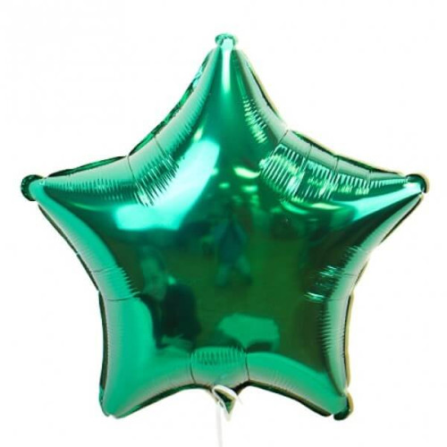 Воздушный шар звезда зеленая