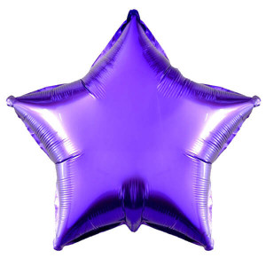 Воздушный шар звезда фиолетовая