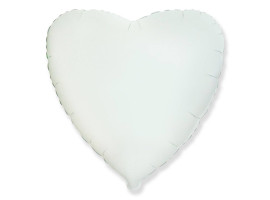 Фольгированный шар сердце белое