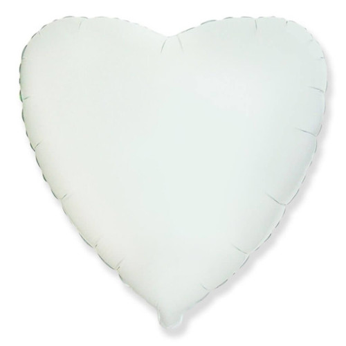 Фольгированный шар сердце белое-1