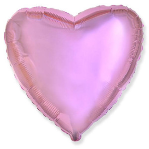 Фольгированный шар сердце розовое