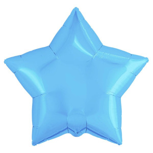 Воздушный шар звезда голубая