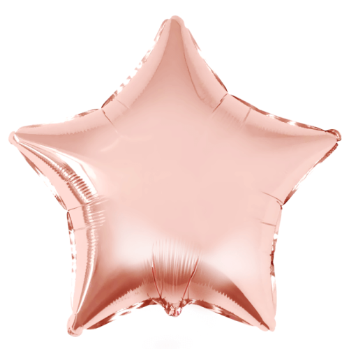 Воздушный шар звезда розовое золото-1
